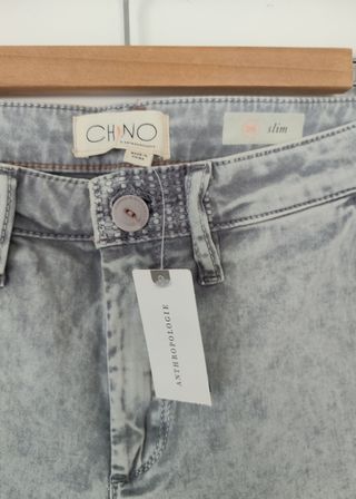 Pantalones chinos gris Anthropologie