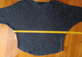 Jersey punto lurex azul/plata