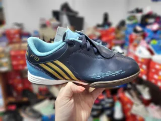 Zapatillas Adidas F10 Fútbol Sala Azul/Dorado N°34