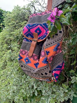 Mochila Breshka étnica multicolor