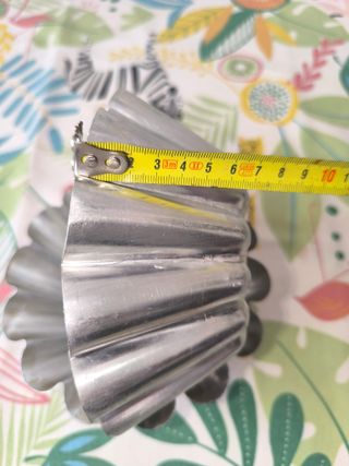 2 Moldes Flan Flor Metal