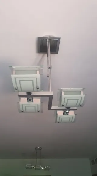 2 Lámparas salón moderna 1 x 4 focos  1 x 6 focos