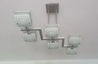 2 Lámparas salón moderna 1 x 4 focos  1 x 6 focos