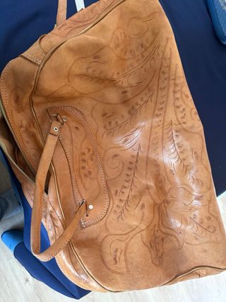 Bolsa de cuero artesanal de Perú
