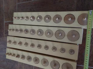 Cilindros de botón Montessori