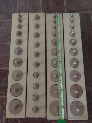 Cilindros de botón Montessori