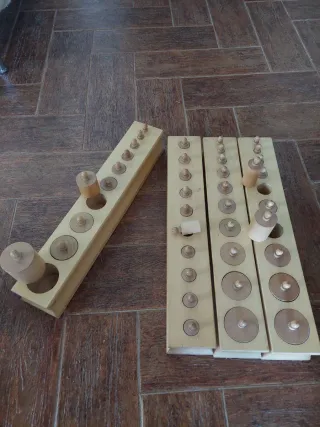 Cilindros de botón Montessori