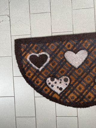 Zerbino Fancy Home Cuori Marrone Multicolore