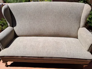 Sofá de tela beige 1,73m x 0,88m