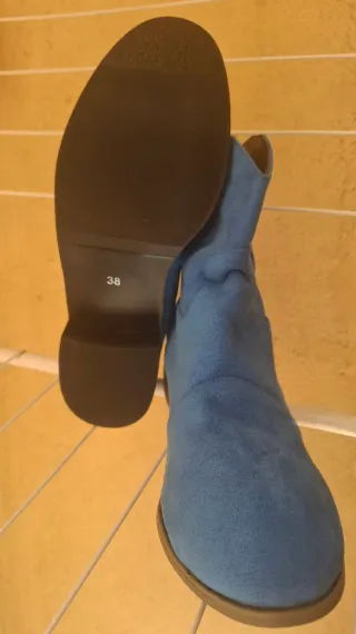 Botines Cowboy SHEIN Azul Royal - T38 -Estilo Ante