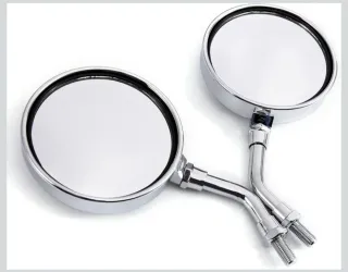 Espejos Moto Redondos Cromados Universales