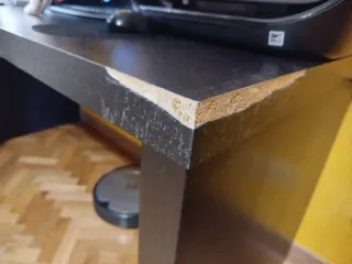 Escritorio IKEA MALM negro con tablero extraíble