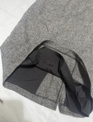 Falda lana y seda gris jaspeada