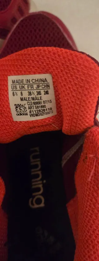Deportivas Mujer rojo/naranja talla 39 y 1tercio