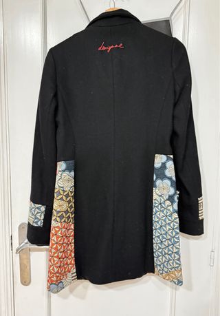 Abrigo Desigual Talla 36 Negro Multicolor