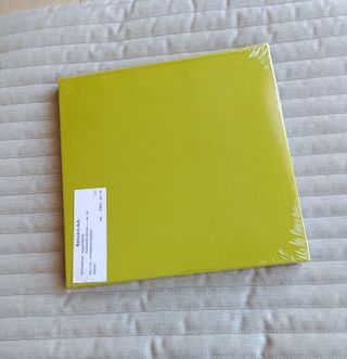 Álbum tela 25x25 cm color verde lima. nuevo.