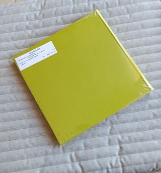 Álbum tela 25x25 cm color verde lima. nuevo.