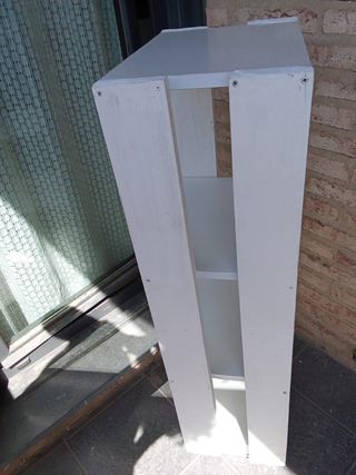 Estantería blanca 4 baldas madera