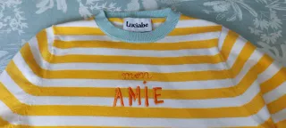 Jersey rayas amarillo y blanco Lucía Be