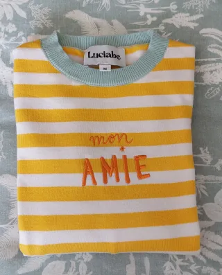 Jersey rayas amarillo y blanco Lucía Be