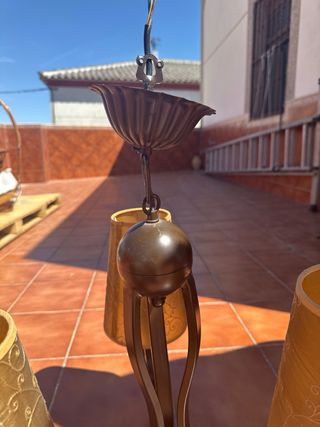 Lámpara de techo metal y tela