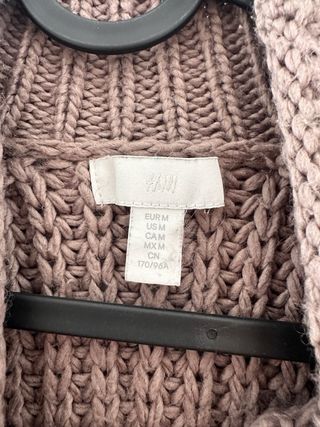 Jersey de punto marrón mujer