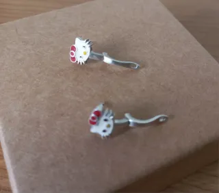 Pendientes Traji Lulu Katy Plata Hello Kitty
