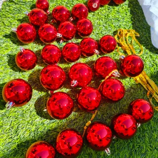 (Solo spedizioni) 29 Palline Rosse Albero di Natale