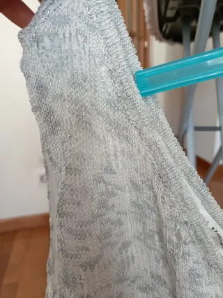 Vestido brownie plateado talla XS