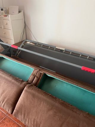 Sofá cama chaise longue marrón