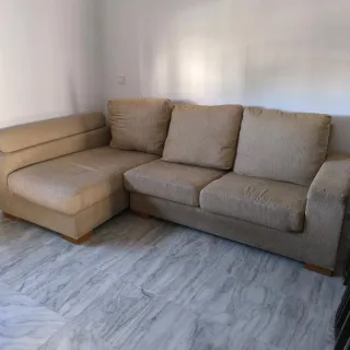 Sofá modular beige 3 plazas