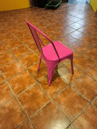 Silla Tolix Rosa Metálica
