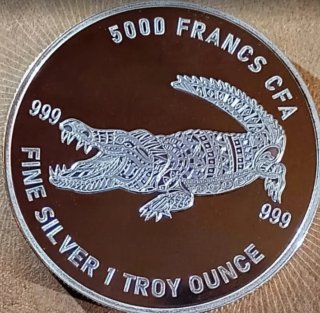 Chad 5000 Francos Cocodrilo Mandala 2022