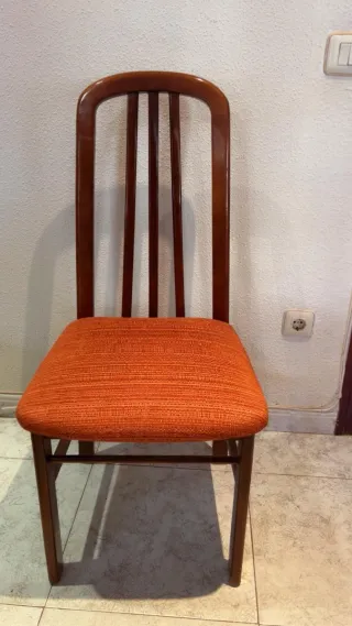 Mesa Comedor Cristal Negra 6 Sillas Madera