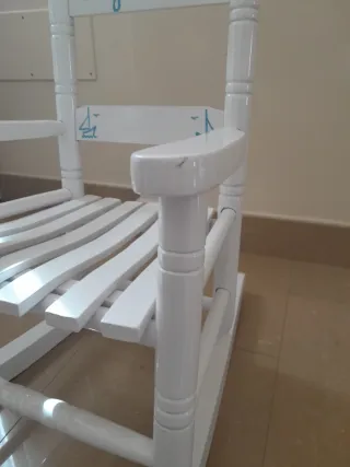 Mecedora infantil blanca personalizada