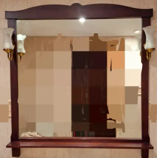 Espejo de baño con 2 apliques