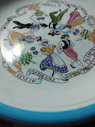 Piatto da portata grande decorato