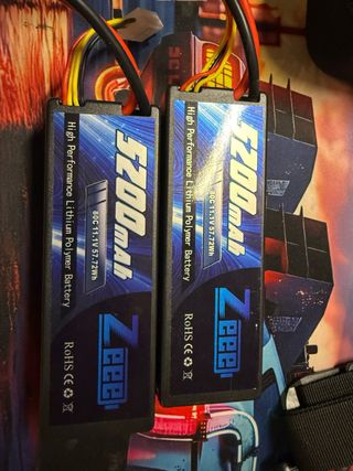 2 Baterías Lipo Zeee 5200mAh 80C 11.1V