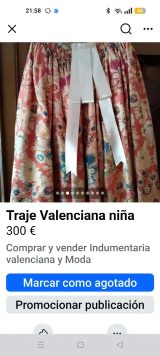 Traje de Fallera Niña Multicolor
