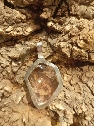 Colgante Cristal Andara Rosa en Plata