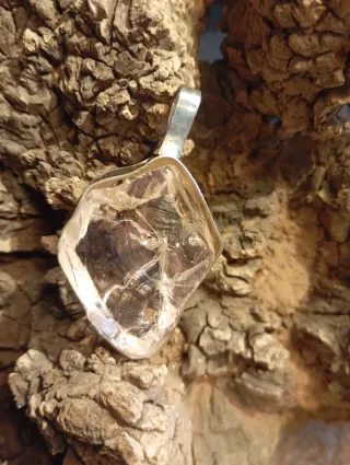 Colgante Cristal Andara Rosa en Plata