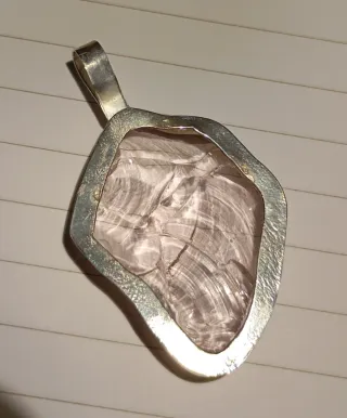 Colgante Cristal Andara Rosa en Plata
