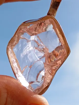 Colgante Cristal Andara Rosa en Plata