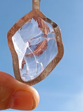 Colgante Cristal Andara Rosa en Plata