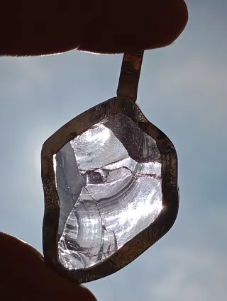 Colgante Cristal Andara Rosa en Plata