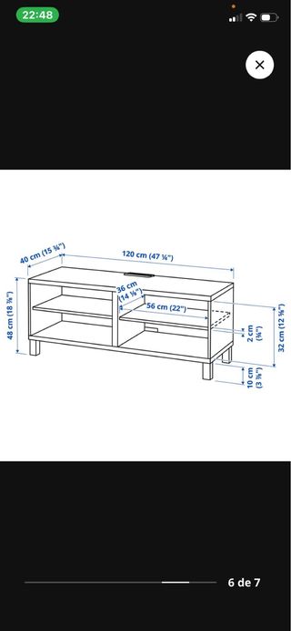 Mueble TV Blanco y Multicolor