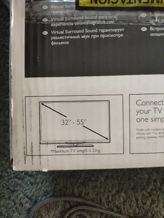 Barra de Sonido Philips Negra