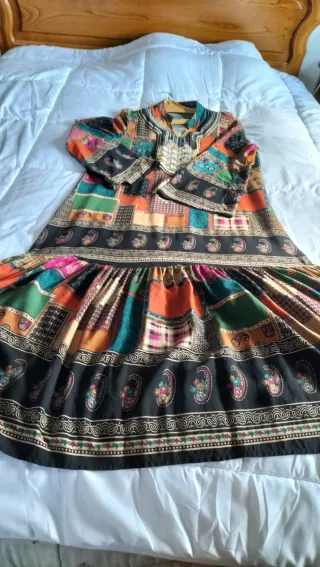Vestido largo bohemio patchwork