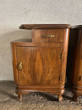 Coppia comodini vintage legno