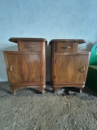 Coppia comodini vintage legno